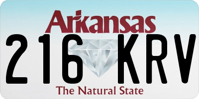 AR license plate 216KRV