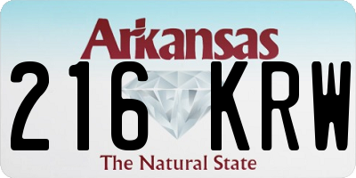 AR license plate 216KRW