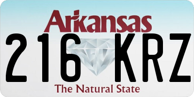 AR license plate 216KRZ