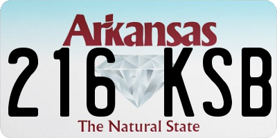 AR license plate 216KSB