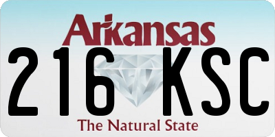 AR license plate 216KSC