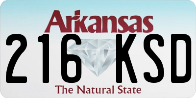AR license plate 216KSD