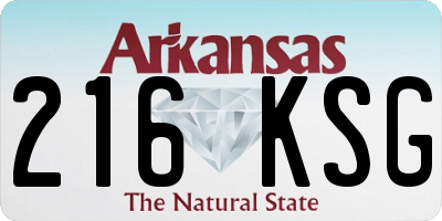 AR license plate 216KSG