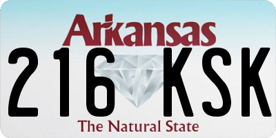 AR license plate 216KSK