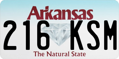 AR license plate 216KSM