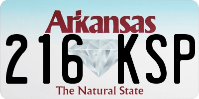 AR license plate 216KSP