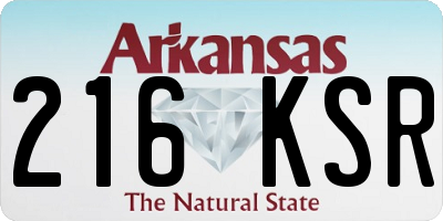 AR license plate 216KSR