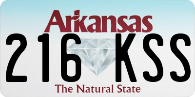 AR license plate 216KSS