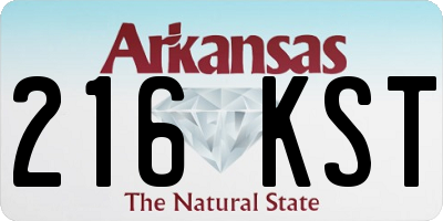 AR license plate 216KST