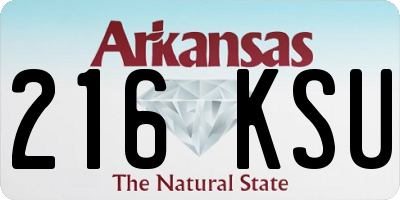 AR license plate 216KSU
