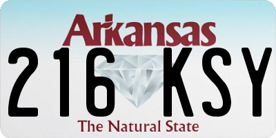 AR license plate 216KSY