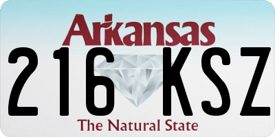 AR license plate 216KSZ