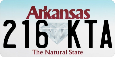 AR license plate 216KTA