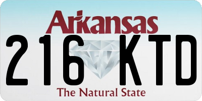 AR license plate 216KTD