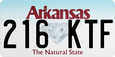 AR license plate 216KTF
