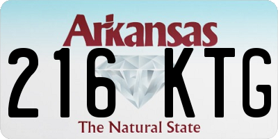 AR license plate 216KTG