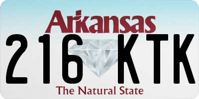 AR license plate 216KTK