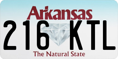 AR license plate 216KTL