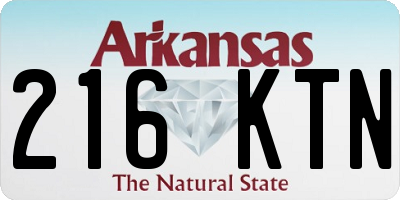 AR license plate 216KTN