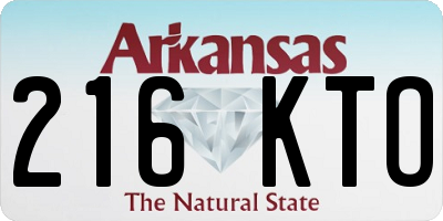 AR license plate 216KTO