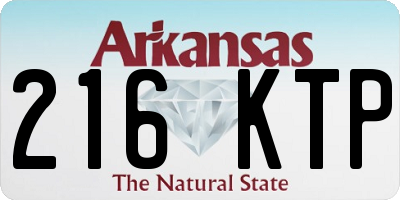 AR license plate 216KTP