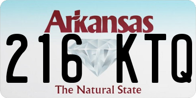 AR license plate 216KTQ