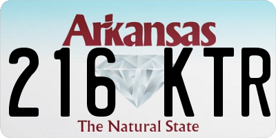 AR license plate 216KTR