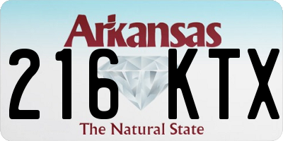AR license plate 216KTX