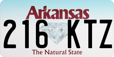 AR license plate 216KTZ