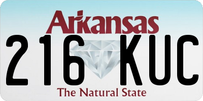 AR license plate 216KUC