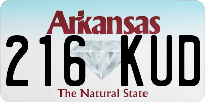AR license plate 216KUD