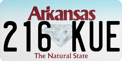 AR license plate 216KUE