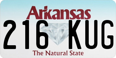 AR license plate 216KUG