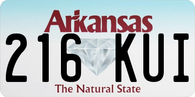 AR license plate 216KUI