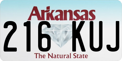 AR license plate 216KUJ
