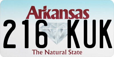 AR license plate 216KUK