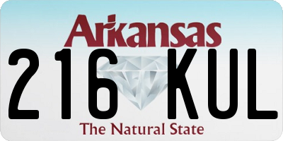 AR license plate 216KUL
