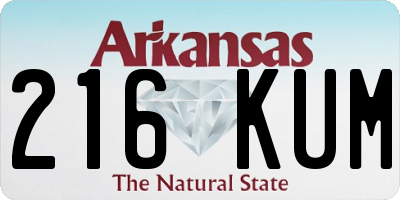 AR license plate 216KUM