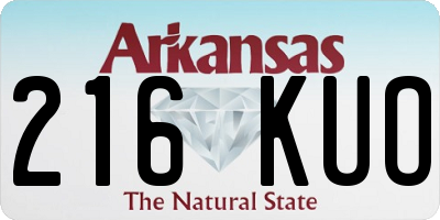 AR license plate 216KUO