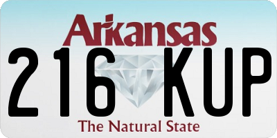 AR license plate 216KUP