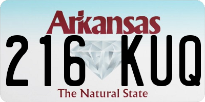 AR license plate 216KUQ