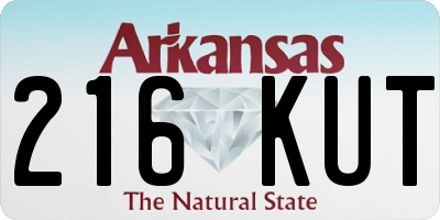 AR license plate 216KUT