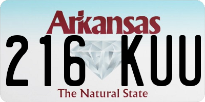 AR license plate 216KUU