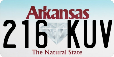 AR license plate 216KUV