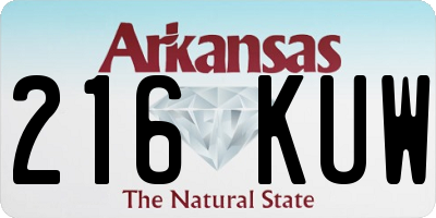 AR license plate 216KUW