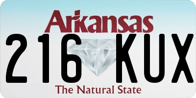 AR license plate 216KUX