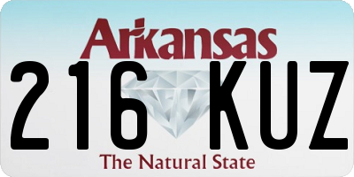 AR license plate 216KUZ
