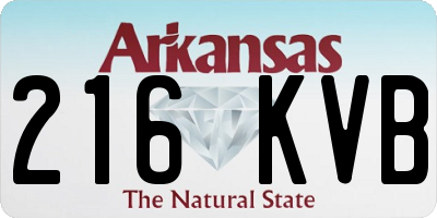 AR license plate 216KVB