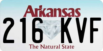 AR license plate 216KVF