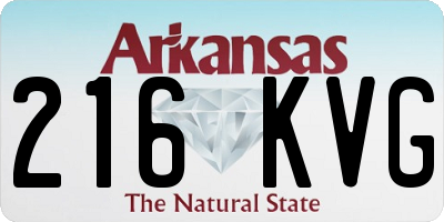 AR license plate 216KVG